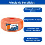 TIGRE ELETRODUTO REFORÇADO LARANJA (32 MM) – 25m