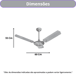 VENTI DELTA VENTILADOR NEW COMERCIAL ECO 3 P CH 220 V CZA REV 363206