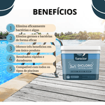 Cloro Multi Ação 3 em 1 Granulado 10kg Dicloro Crystal Saniclor