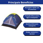 Barraca Para Camping Impermeável Iglu 4 Pessoas Com Bolsa De Transporte - Mor