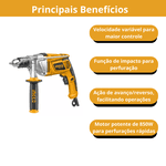 Furadeira De Impacto 12 Polegadas 850W 220-240V Ingco