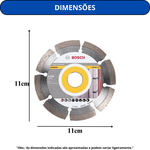 Disco Diamantado Up-Segmentado 4' 110mm x 20mm 2608.602.717 - Bosch