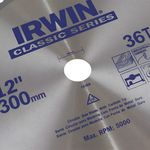Serra Circular Para Madeira Com Ponta De Metal Duro 300mm x 30mm 36 Dentes - Irwin