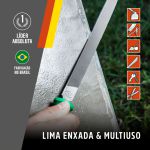 Lima Enxada Multiuso Afiação e Debaste 8 Pol Sem cabo K&F