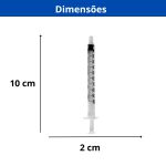 SERINGA PLÁSTICA DESCARTÁVEL 01 ML SEM AGULHA