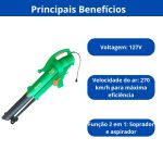 SOPRADOR E ASPIRADOR DE FOLHAS SF3000 127V