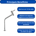 TORNEIRA PARA LAVATÓRIO DELICATTA SLIM KIMETAIS C-58 1076- 2235