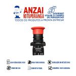 Botão Parada Emergência Trava Gira Vermelho Lk2 ES542 1nf Lukma