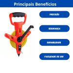 TRENA LUFKIN FIBRA DE VIDRO 10M