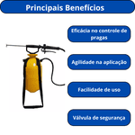 PULVERIZADOR COMPRESSÃO PRÉVIA GUARANY PCP-6P 7,6L