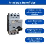 DISJUNTOR MOTOR MPW40-3-D063 WEG (4-6,3 A)