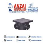 CONEXTEC CAIXA PASSAGEM 200MM C/ ANEL E TAMPA PRETO