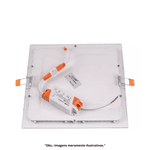PAINEL PLAFON EMBUTIR SLIM LED QUADRADO BRONZEARTE 24W 6500K 30CM (RL22246BC)