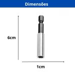 ADAPTADOR MAGNETICO P/BITS HEXAGONAL MTX (UNIDADE)