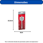 BROCA CHATA PARA MADEIRA MTX 45MM X 6 POL MTX-704339 