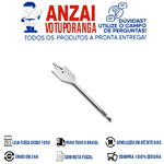BROCA CHATA PARA MADEIRA MTX 45MM X 6 POL MTX-704339 