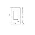 Placa 4x2 Cega (16039) Branco Sleek - Margirius