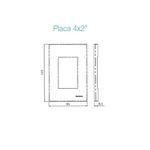 MG PLACA 4X2 1 POSTO HORIZONTAL BR SLEEK (16038)