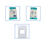 Mg Placa 4x2 2 Postos Horizontal Sleek Branco (16037)