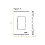 Placa 4x2 3 Postos Horizontal MARGIRIUS Sleek Branco 
