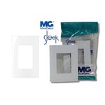 Placa 4x2 3 Postos Horizontal MARGIRIUS Sleek Branco 