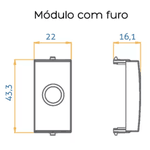 Modulo Saida De Fio 2 Un Branco Brilhante Margirius Sleek