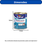 TINTA ACRÍLICA RENDE MUITO STANDARD BRANCO GELO FOSCO CORAL 900ML