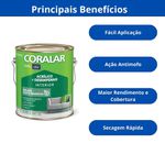 Tinta Acrílica Coralar Antimofo Parede Interior Branco Gelo 3,6L