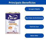 Massa Corrida Pva Coral 25kg Interior Acabamentos E Complementos
