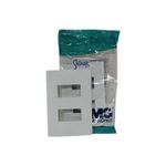 MG PLACA 4X2 2 POSTOS HORIZONTAL SEPARADOS SLEEK BRANCO (16036)