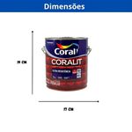 Tinta Esmalte Sintético Alto Brilho Exterior Coralit Madeira Metais 3,6L Coral Cor Preto