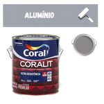 Tinta Esmalte Sintético Alto Brilho Exterior Coralit 3,6L Alumínio