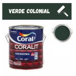 Tinta Esmalte Sintético Brilho Exterior Coralit 3,6L Verde Colonial