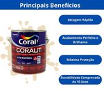 Tinta Esmalte Sintético Alto Brilho Exterior Coralit 3,6L Marfim