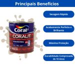 Tinta Esmalte Sintético Alto Brilho Exterior Coralit 3,6L Cor Areia