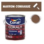 Tinta Esmalte Sintético Alto Brilho Exterior Coralit 3,6L Marrom Conhaque