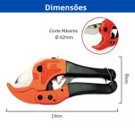 TESOURA CORTADORA DE TUBOS PVC DIAMETRO ATE 42 MM MTX
