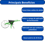 ADUBADEIRA ÔMEGA MANUAL CADIOLI 25 LITROS – 2 SAÍDAS