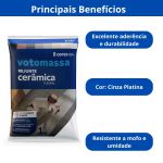 REJUNTE FLEXÍVEL VOTOMASSA CINZA PLATINA 1 KG