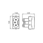 Modulo Tomada MarGirius 2P+T Sleek Marrom 10A