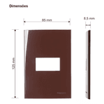 Placa 4x2 1 Posto Horizontal Marrom Sleek Margirius