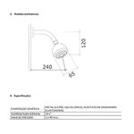Chuveiro De Parede Vega Cromado 1190-VEG-CR - Fabrimar