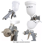 PISTOLA PARA PINTURA STELS PNEUMÁTICA COM TANQUE ALTO 600ML -5731455