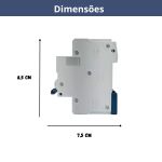 Disjuntor Weg Bipolar Din 50A Curva C MDWP-C50 2 Polos