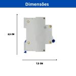 Disjuntor Weg Bipolar Termomagn Din 70A Curva C MDW-C70 2 Polos