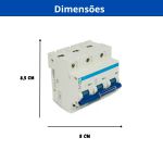 Disjuntor Weg Tripolar Termomagn Din 70A Curva C MDW-C70 3 Polos