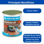 POLIDECK SEMIBRILHO NATURAL 900 ML - SAYERLACK