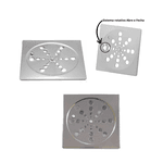 GRELHA INOX CLARAINOX 10X10 QUADRADA CROMADA S/ CAIXILHO