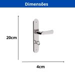 FECHADURA 3F- STILLUS 36 731B124CR BANHEIRO CROMADA 