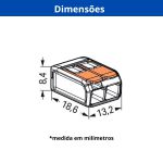 WAGO CONECTOR JUNCAO 221-412 2 FIOS 0,5-4MM (32A) CRISTAL
